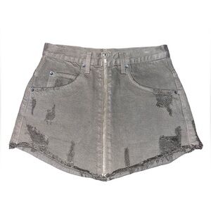 Carmar distressed jean skirt 27